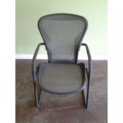 Herman Miller Aeron Sleigh Office Reception Guest Chair w Arms